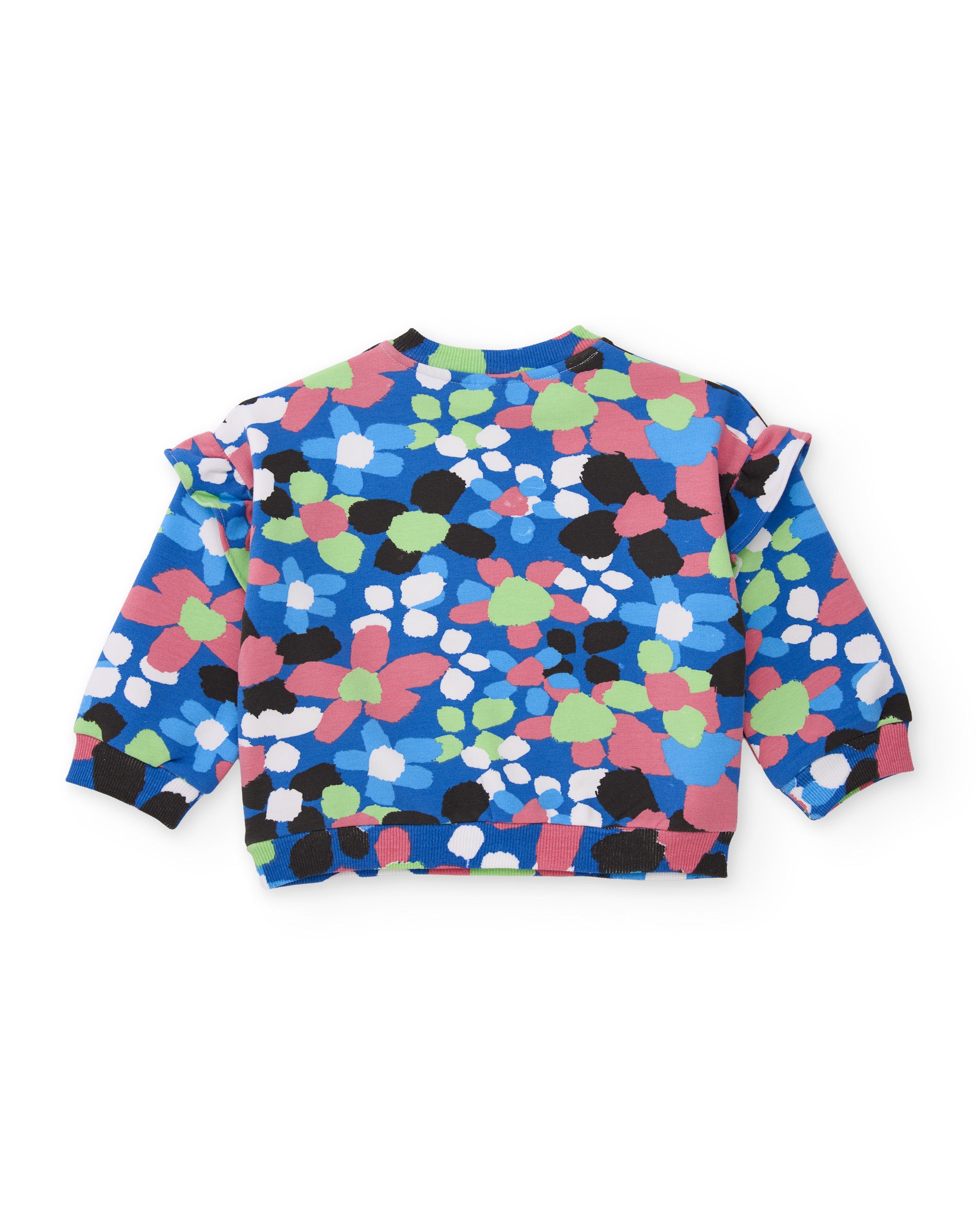TucTuc Completi tuta bimba felpa fiori blu
