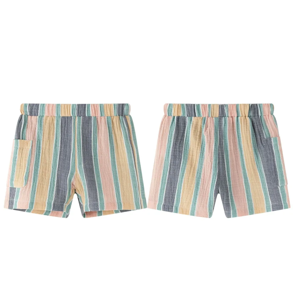 Kokarcia Shorts righe pantaloncini 6-9 mesi garza cotone