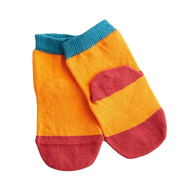 Leela Calzini Cotone Organico Arancioni 24-26