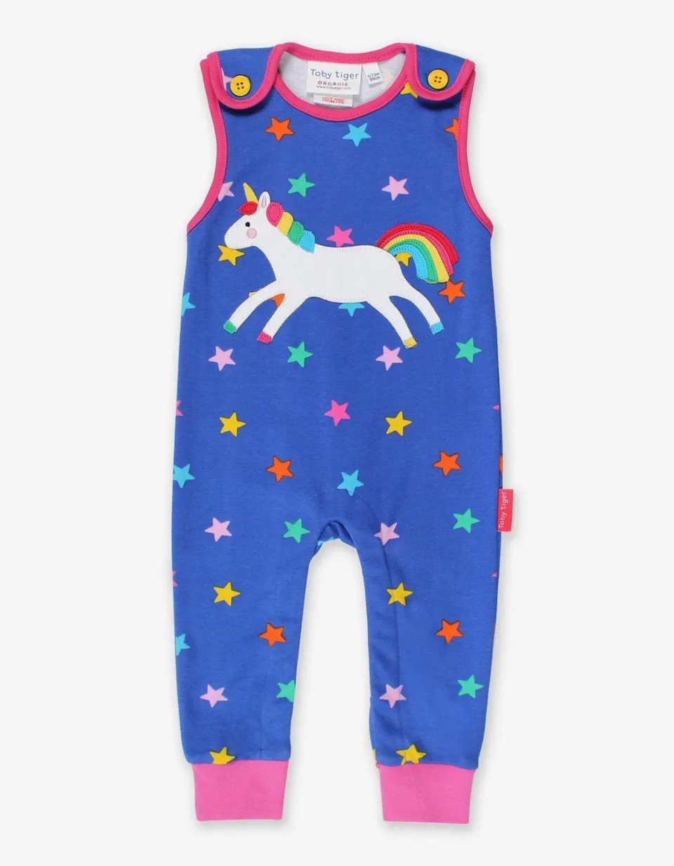 Toby Tiger Unicorno tutina neonato cotone bio smanicata