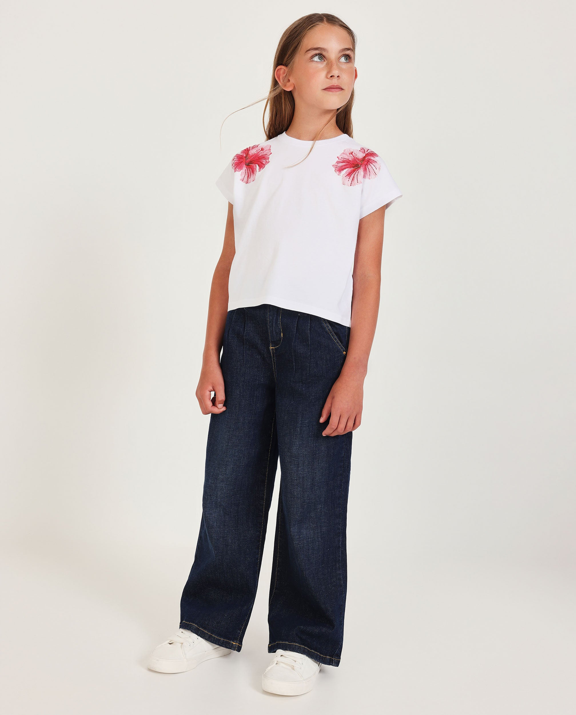 TucTuc Pantaloni Jeans bambina gamba larga 8 anni