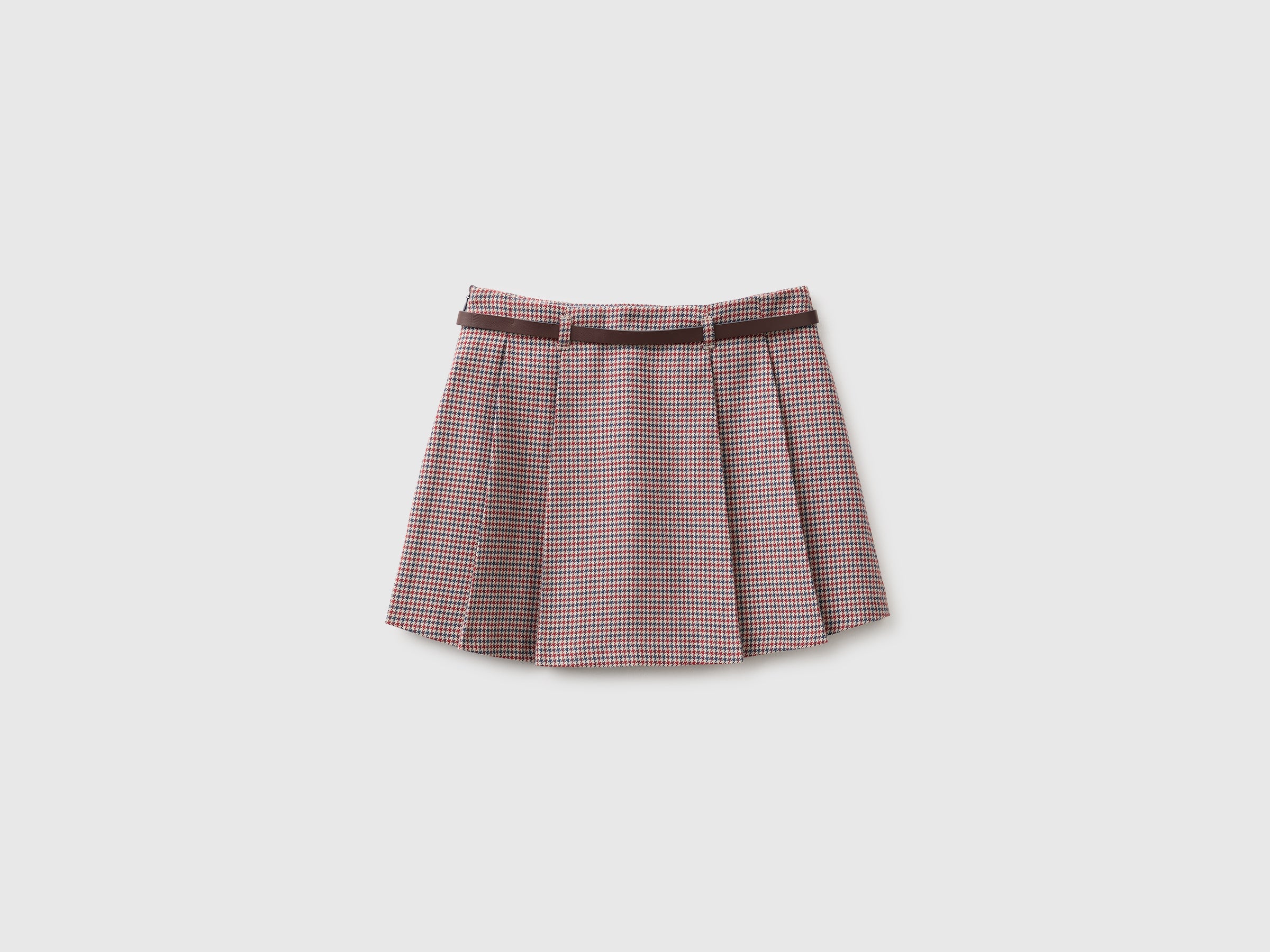 United Colors of Benetton Checked Mini Gonna Scozzese Viscosa Cintura