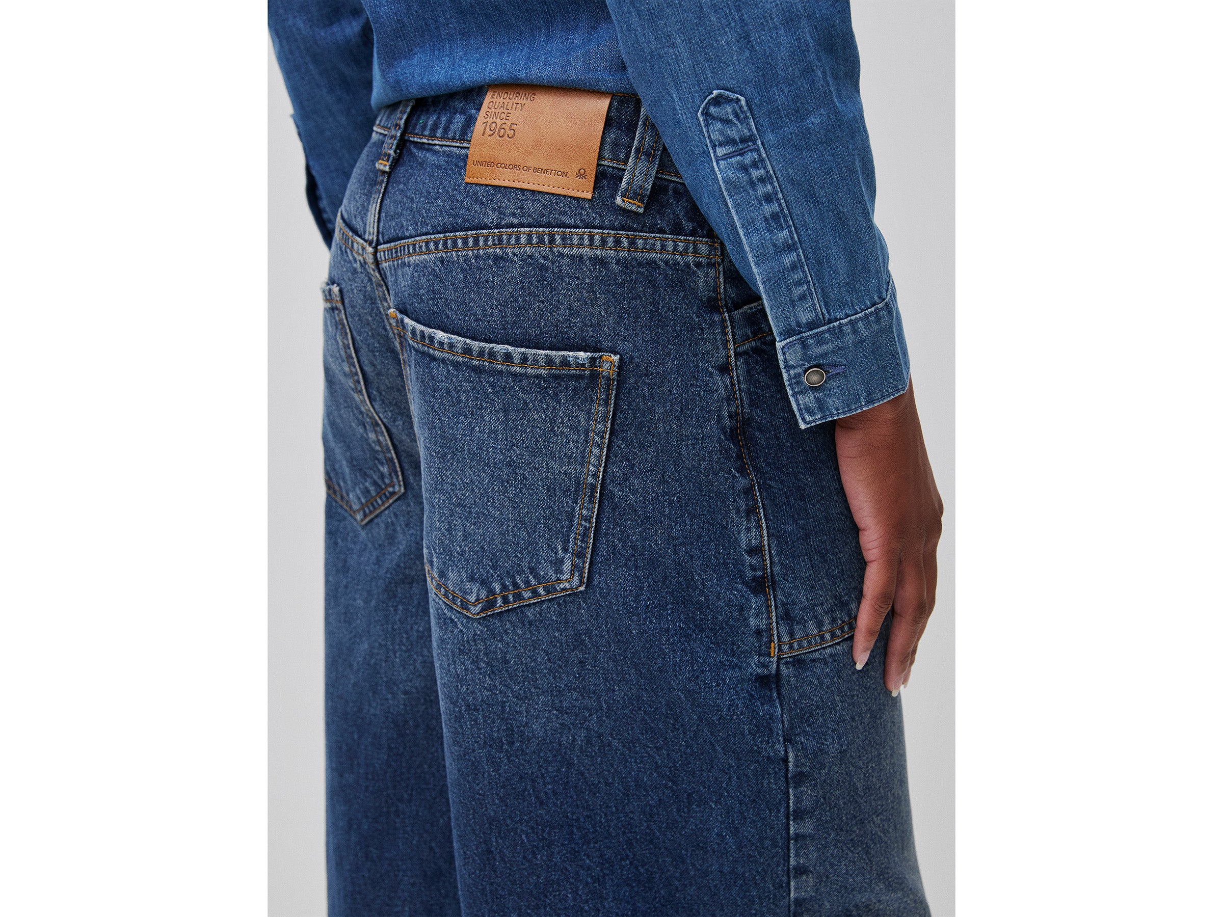 Benetton Trousers Bermuda denim cotone taglia 28