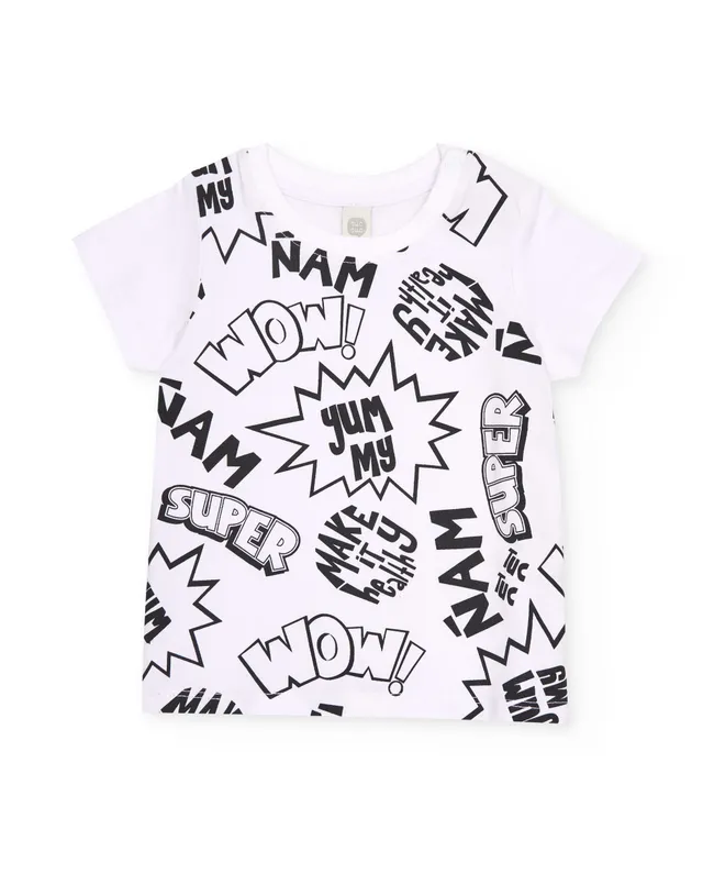 TucTuc Magliette Comic T-shirt Bimbo Bianco Jersey Fumetto