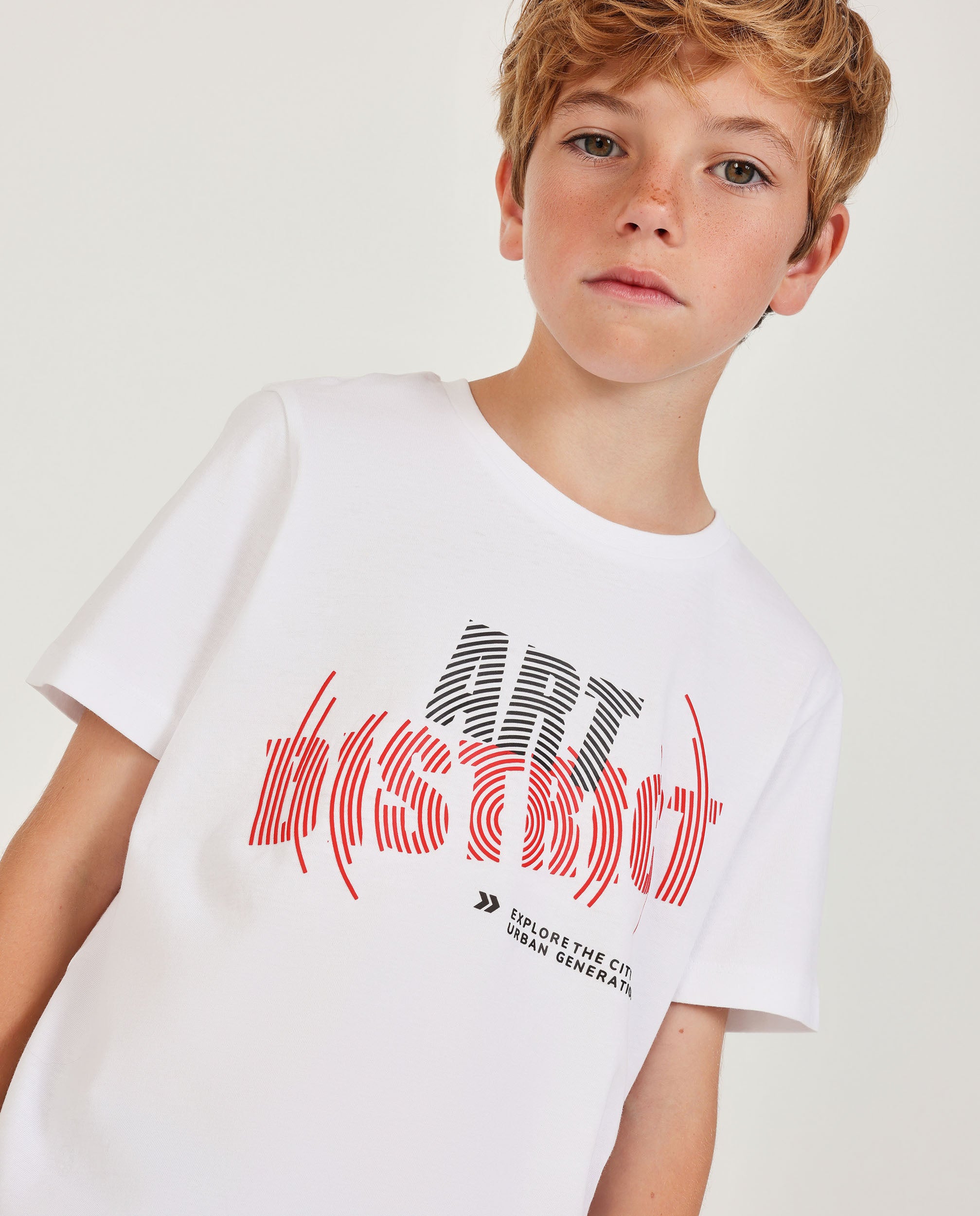 TucTuc Magliette T-shirt bambino bianca stampa jersey