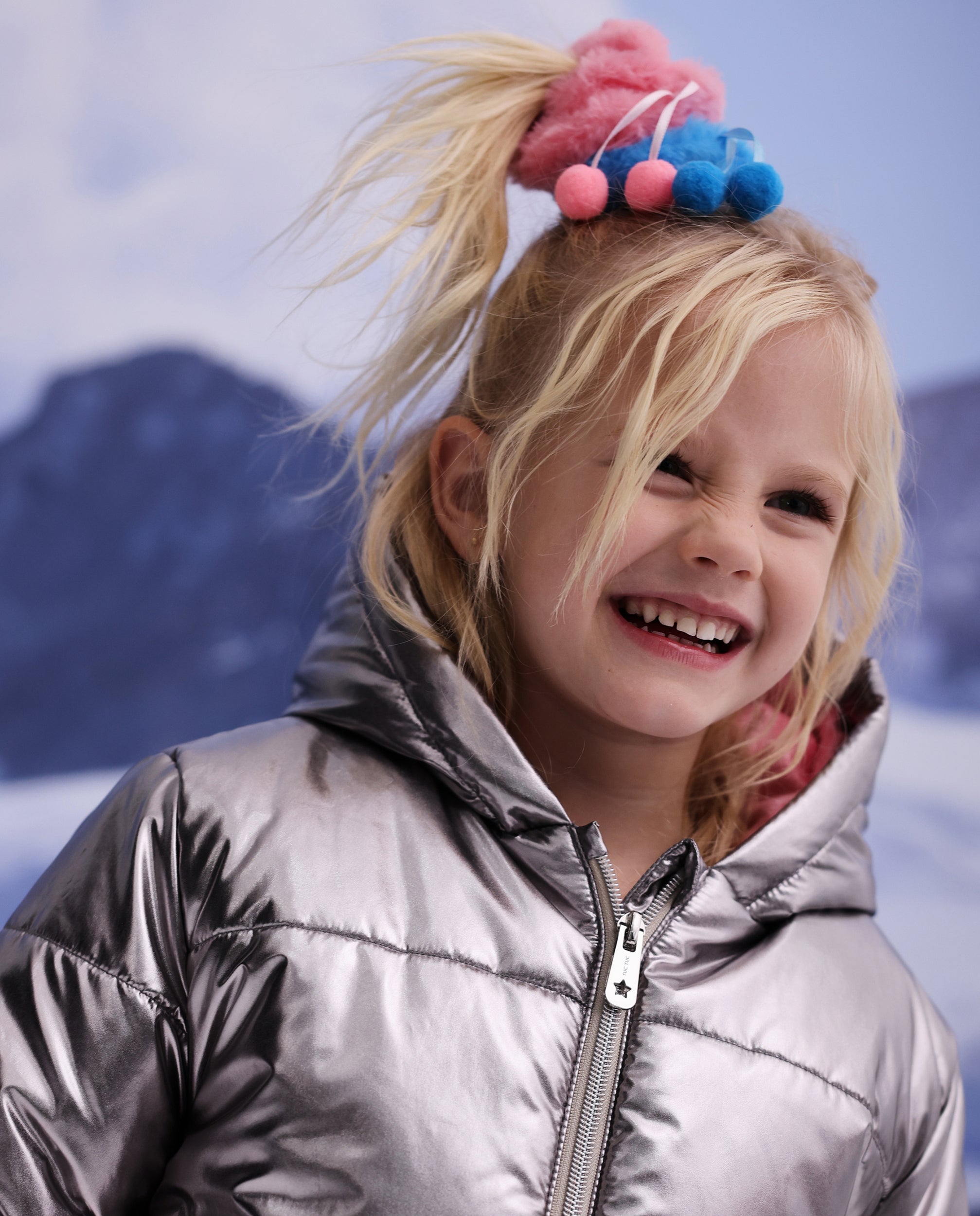 TucTuc Accessori Elastico Capelli Bambina Pompon Multicolor