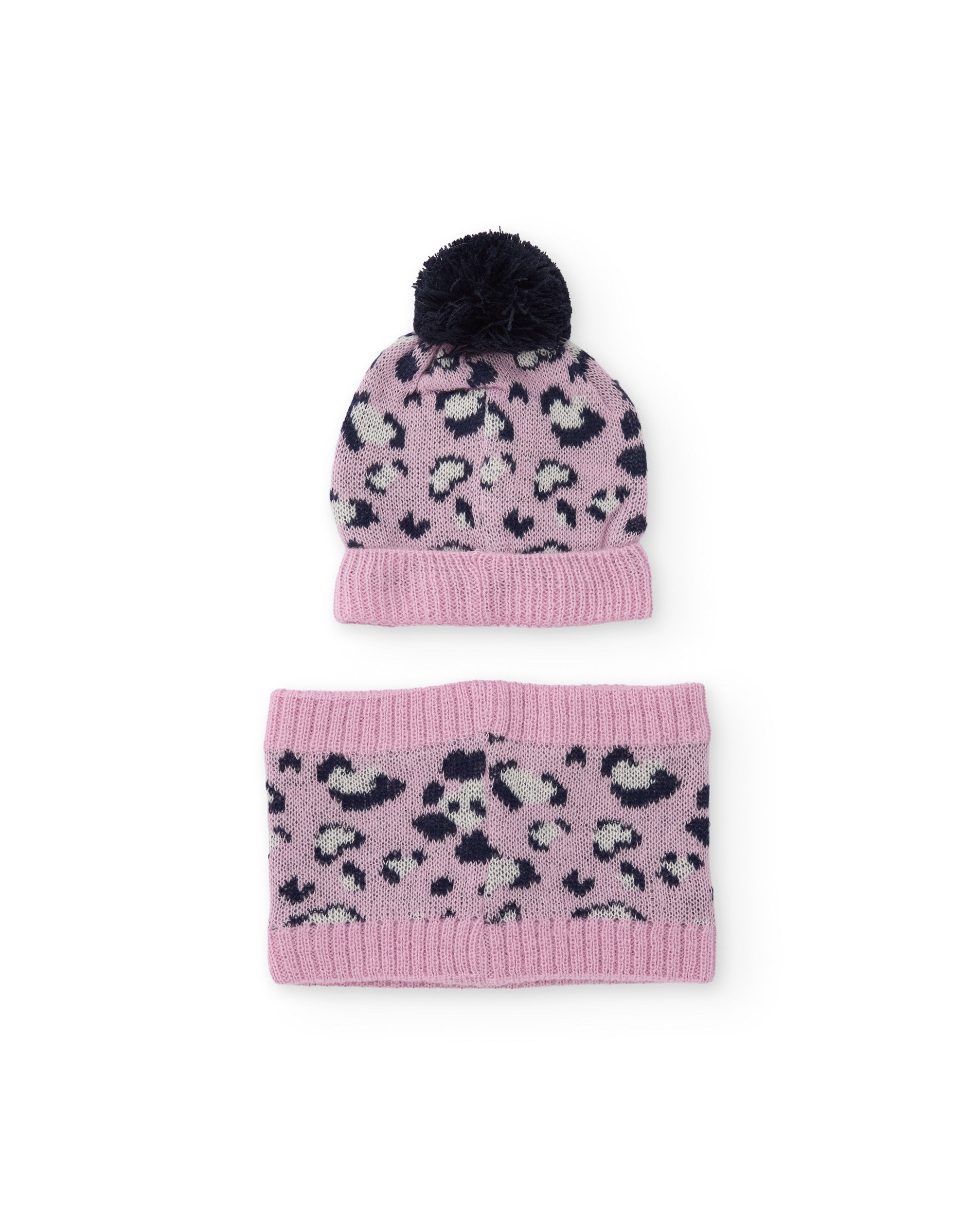 TucTuc Accessori Set Bambina Tricot Rosa Berretto Scaldacollo