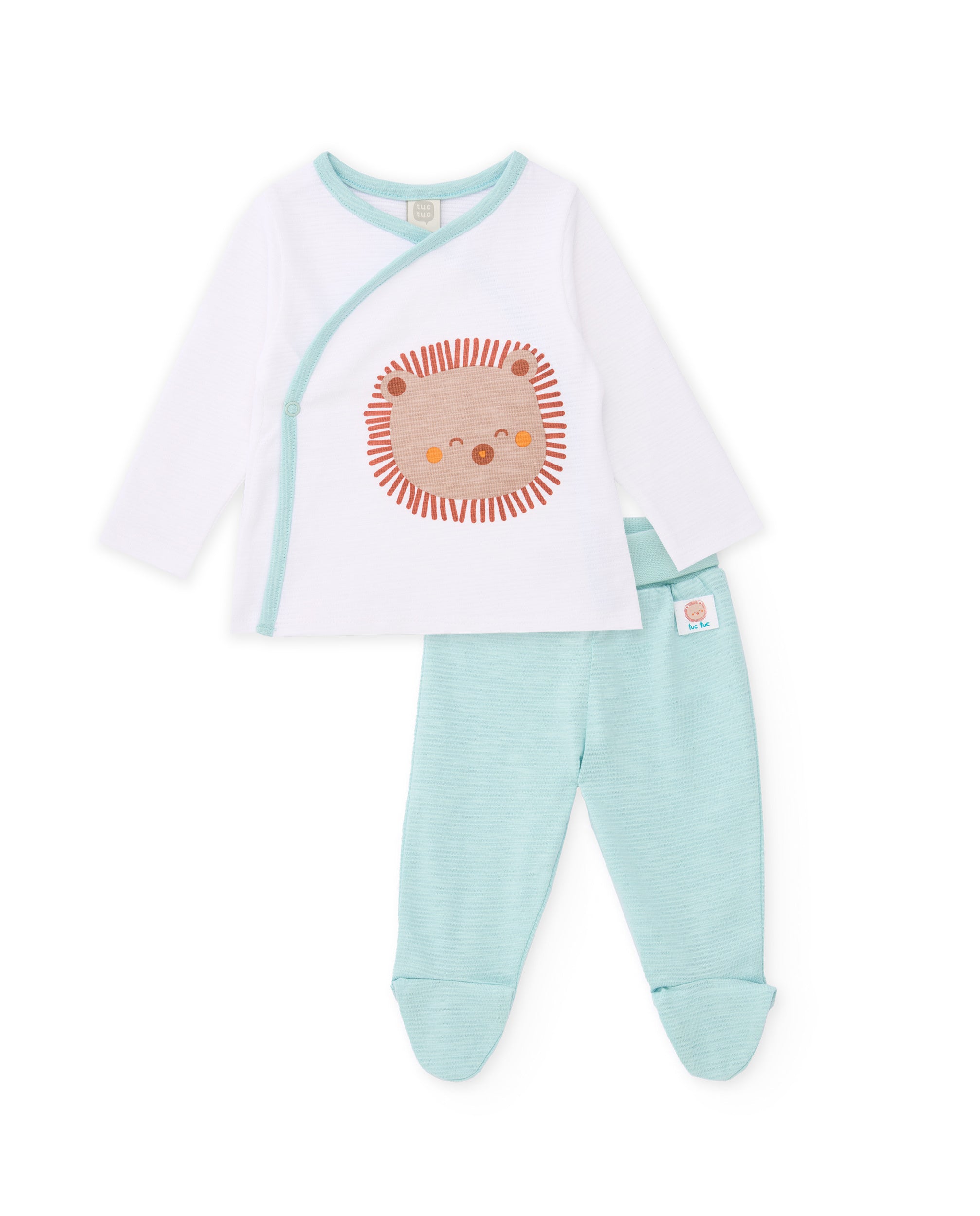 TucTuc Completi Completo Neonato Maglia Bianco Leone