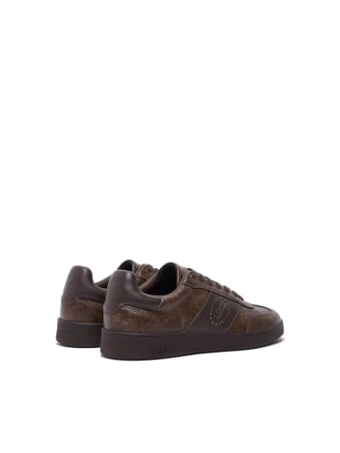 Liu Jo Sneakers uomo pelle crackle testa di moro 3 cm
