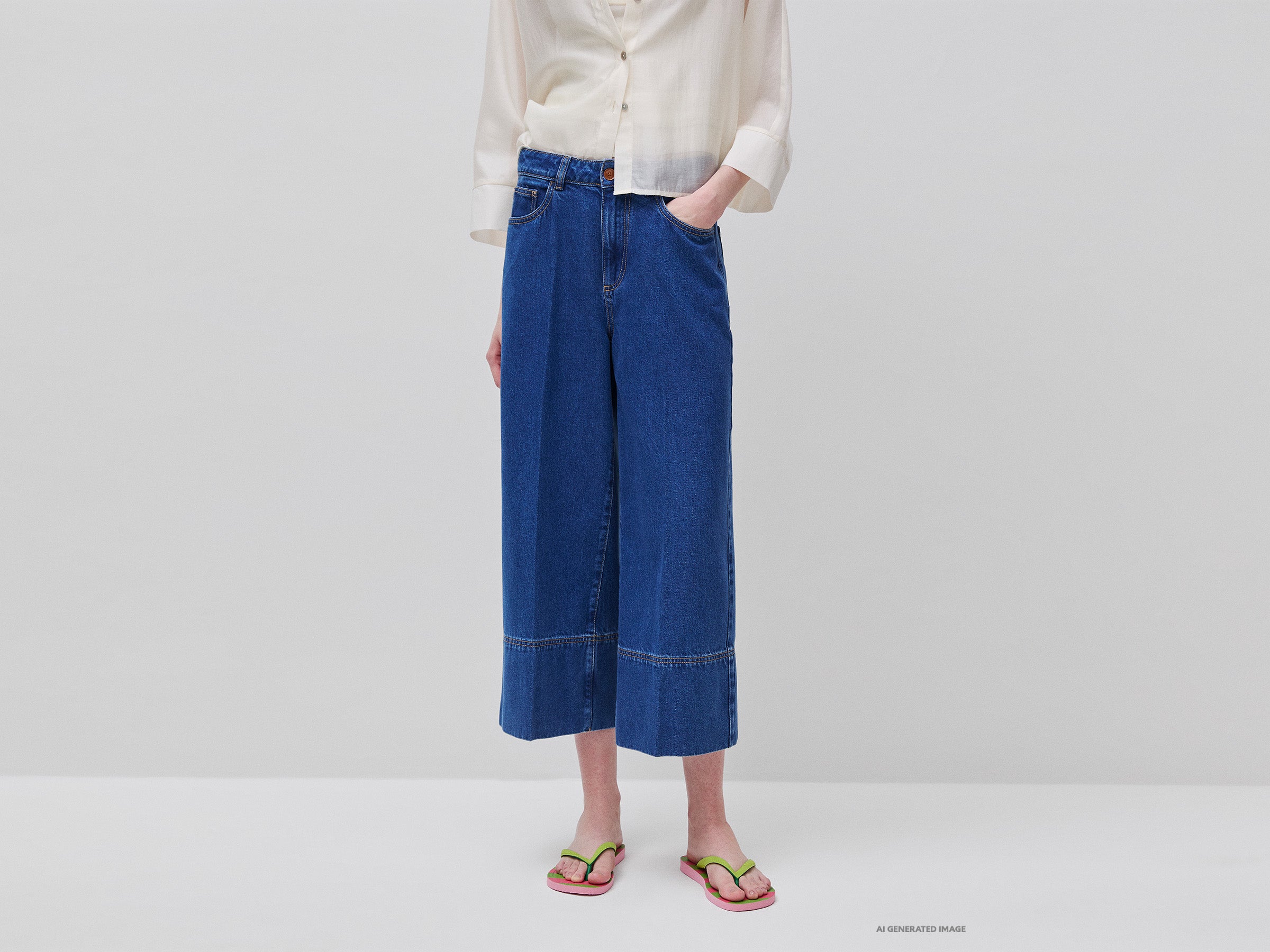 United Colors of Benetton jeans mom wide lyocell 29 denim