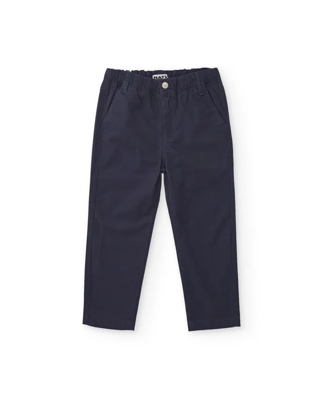 TucTuc Pantaloni Chino Bambino Blu Navy Vita Elasticizzata