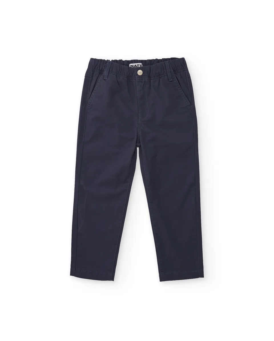 TucTuc Pantaloni Chino Bambino Blu Navy Vita Elasticizzata