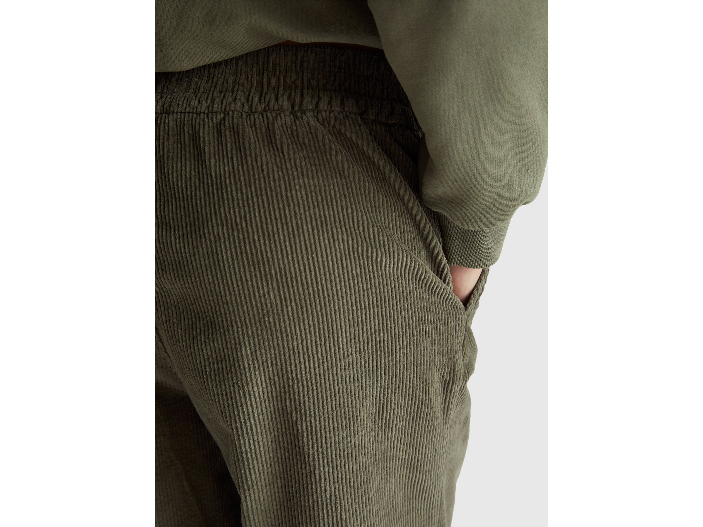 United Colors of Benetton Pantaloni Velluto Gamba Larga Donna