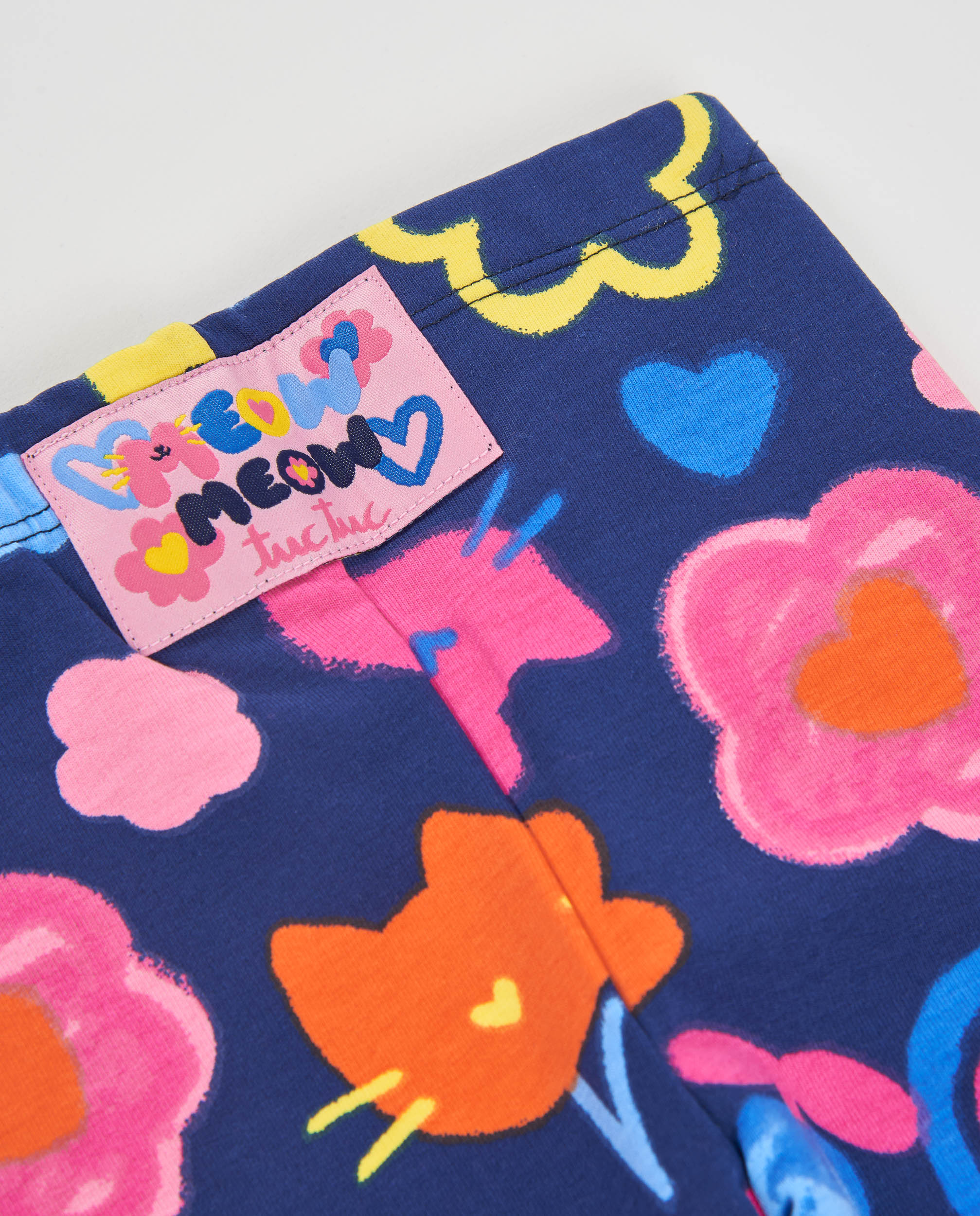 TucTuc Leggings leggings bambina blu stampa floreale felpa