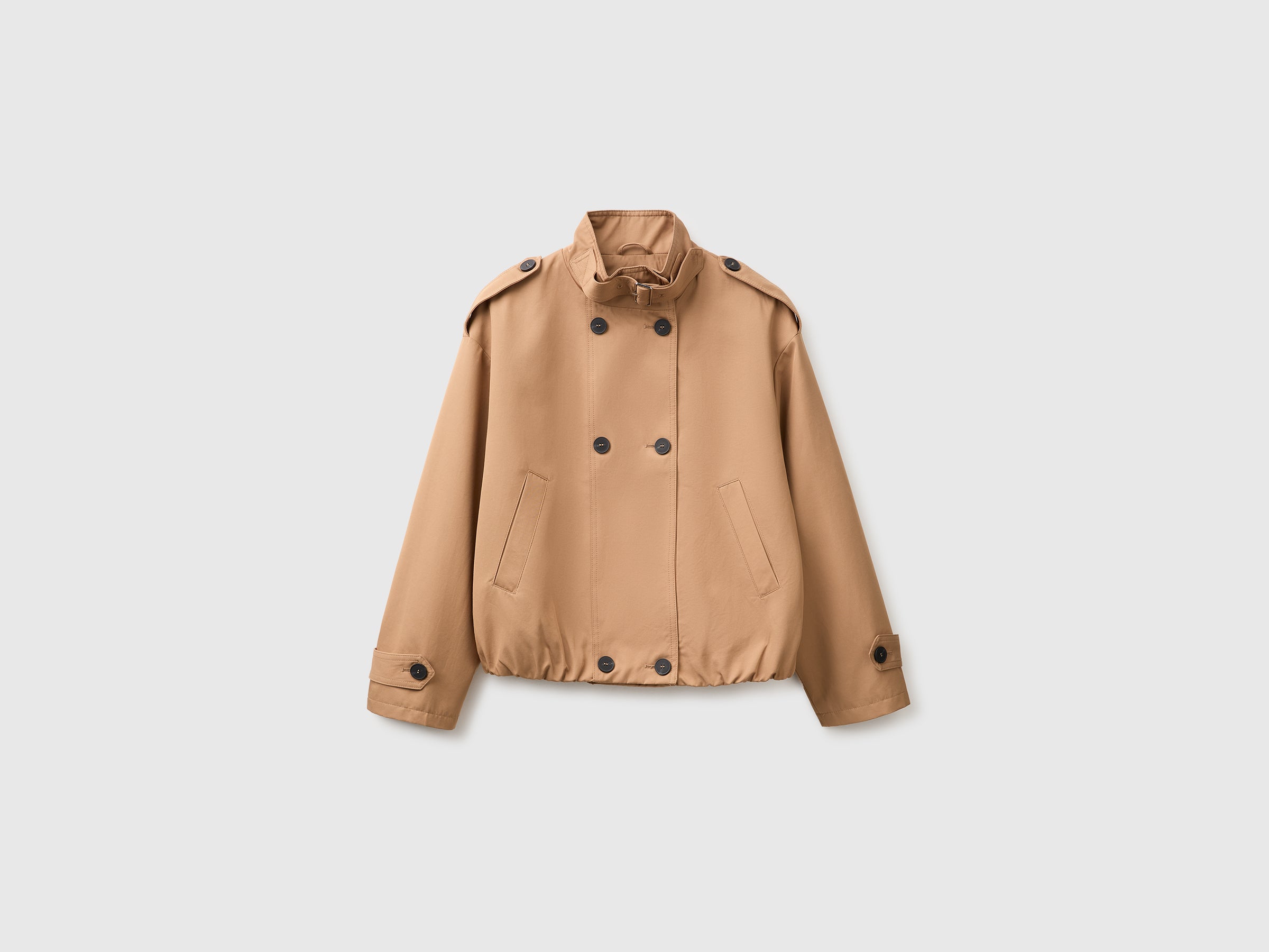 Benetton Trench Corto Doppiopetto M cotone