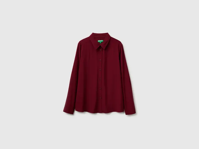 United Colors of Benetton camicia viscosa manica lunga taglia M