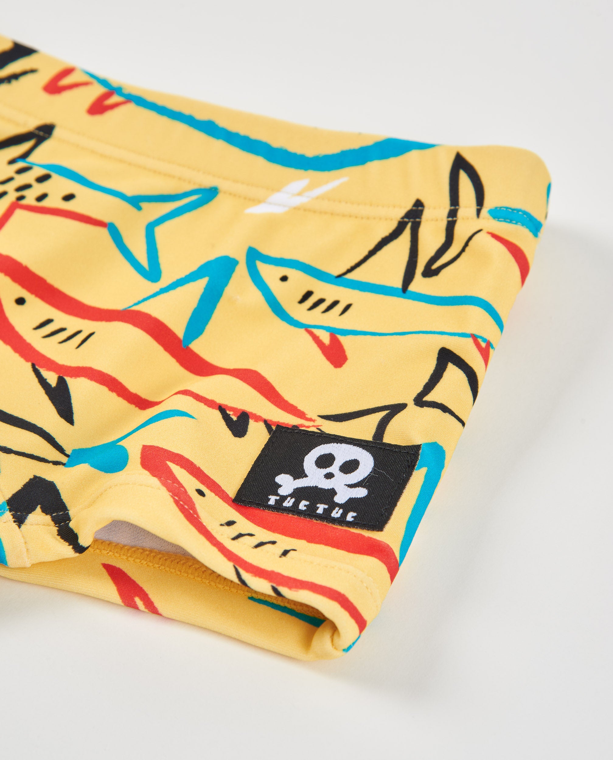 TucTuc Costumi Da Bagno Boxer Bimbo Giallo Squali