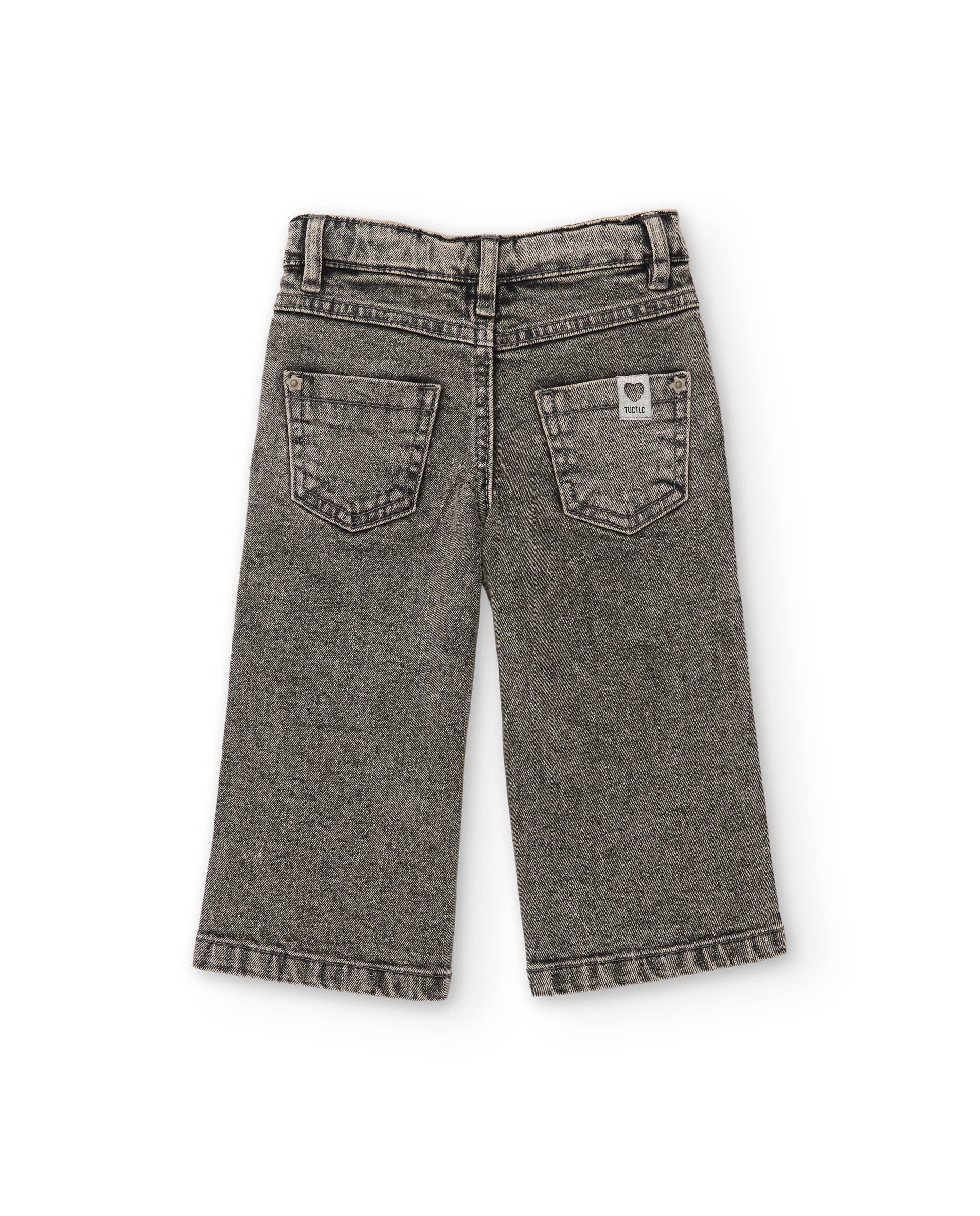 TucTuc Pantaloni Jeans Bambina Rosa Cuori Slavato