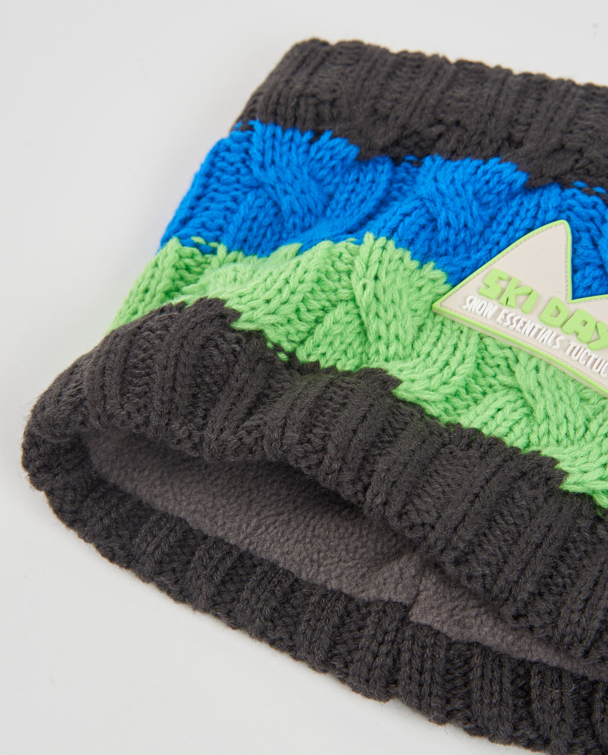 TucTuc Accessori set bambino cappello pompon scaldacollo righe