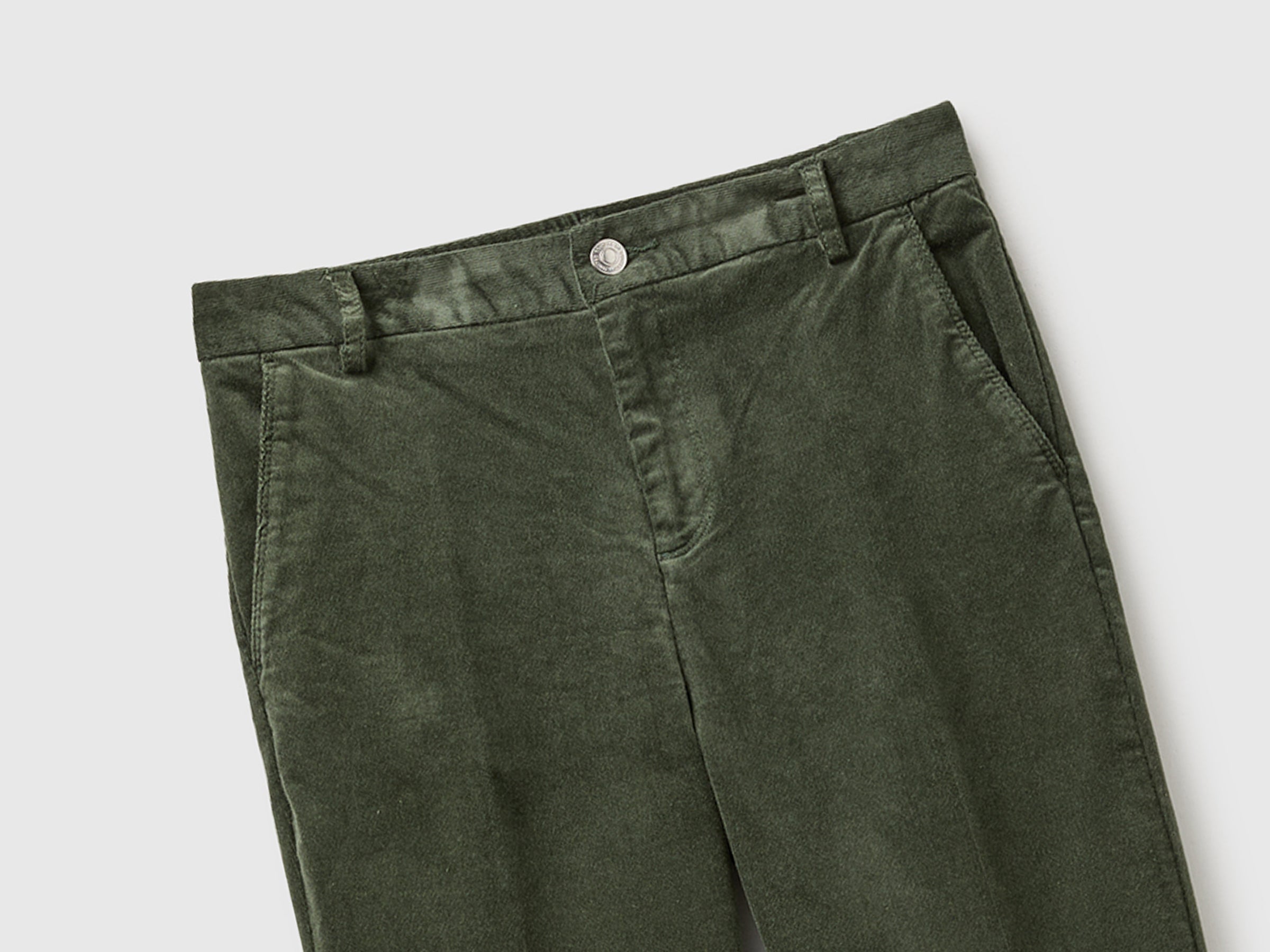 United Colors of Benetton Trousers Pantaloni Chino Velluto Cotone Modal