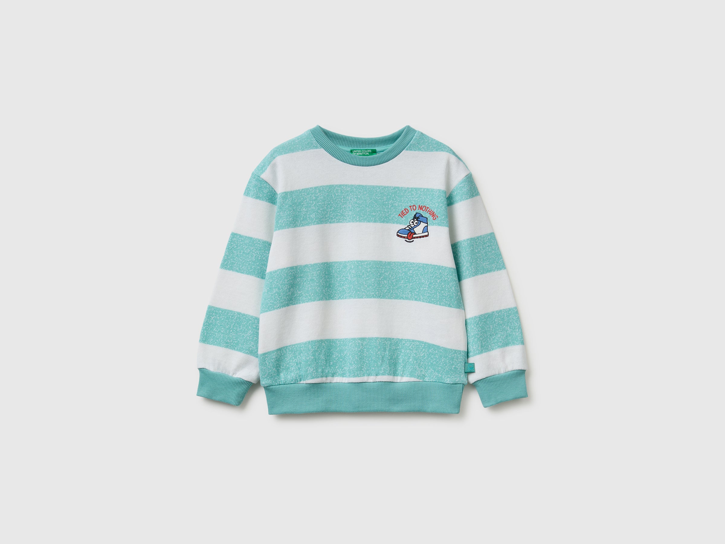 United Colors of Benetton Oversized striped sweatshirt felpa righe