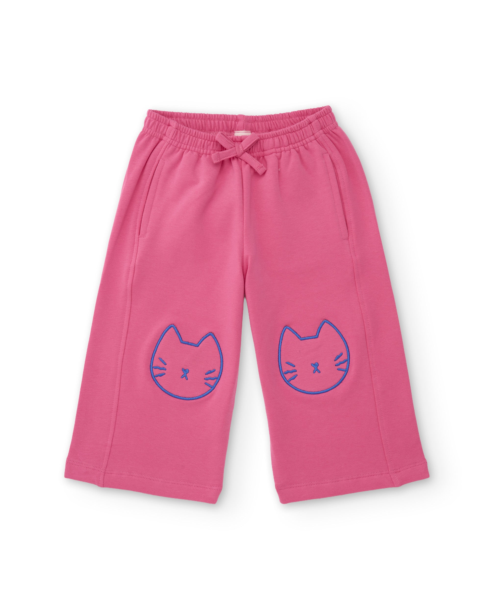 TucTuc Pantaloni felpa bambina rosa ricamo gatto