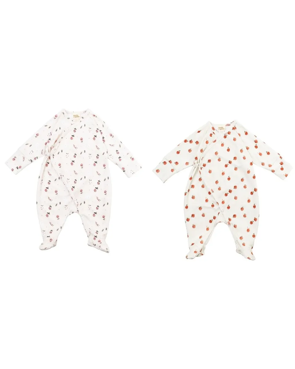 Woolly Organic Wrap Sleepsuit tutina cotone incrociata
