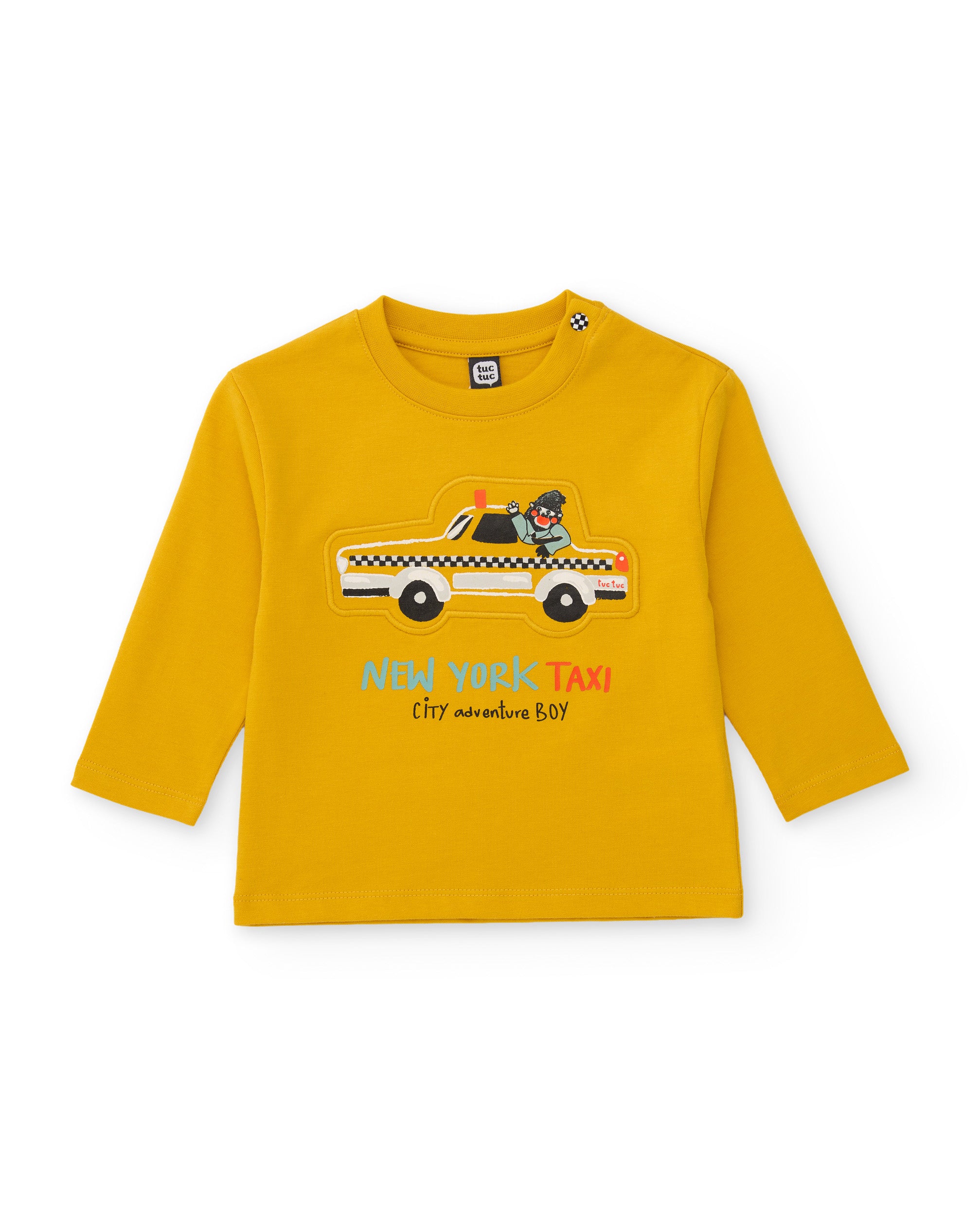 TucTuc Magliette Maglia bimbo taxi cotone gialla 4 anni