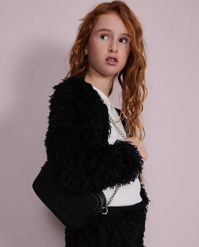 TucTuc Giacche giacca bambina nero bottoni texture piume calda