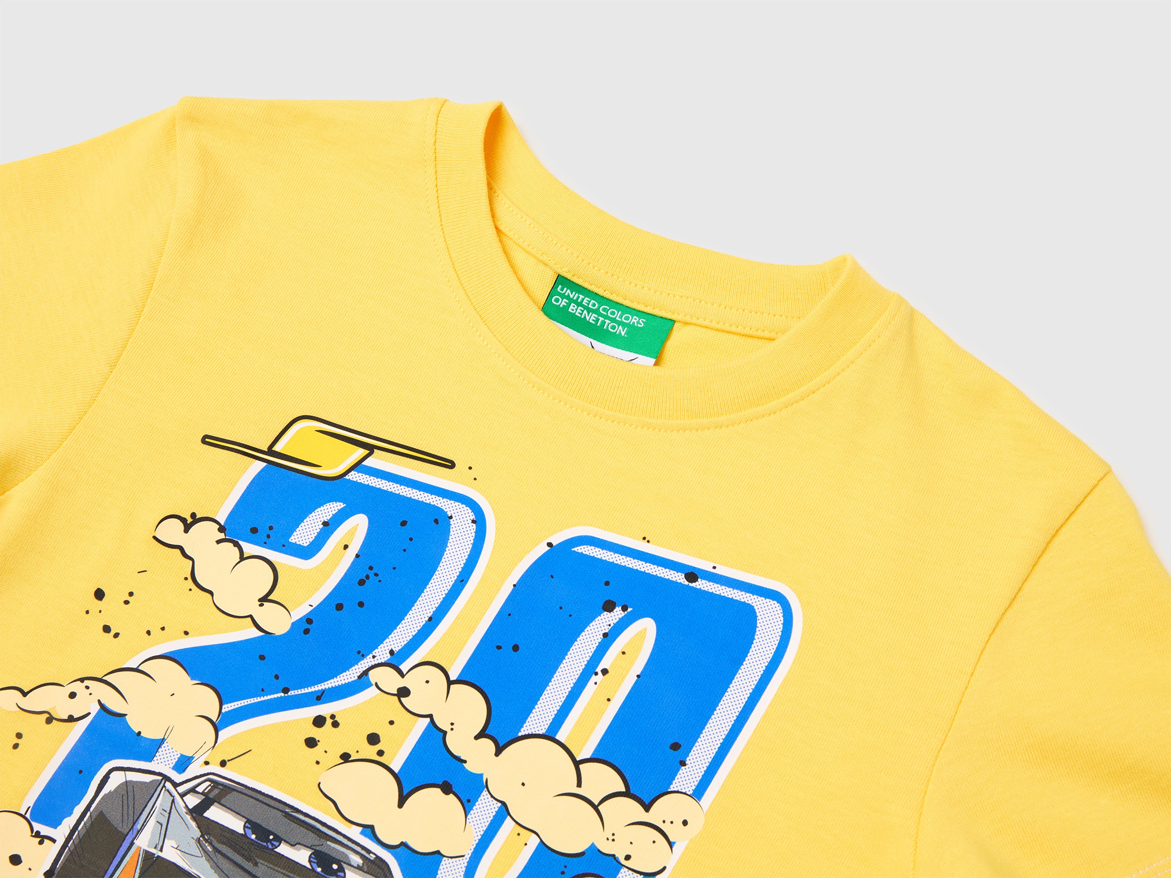 United Colors of Benetton t-shirt bimbo Cars cotone bio