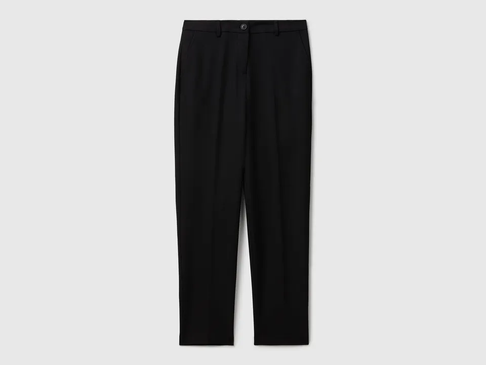 United Colors of Benetton pantaloni dritti viscosa stretch