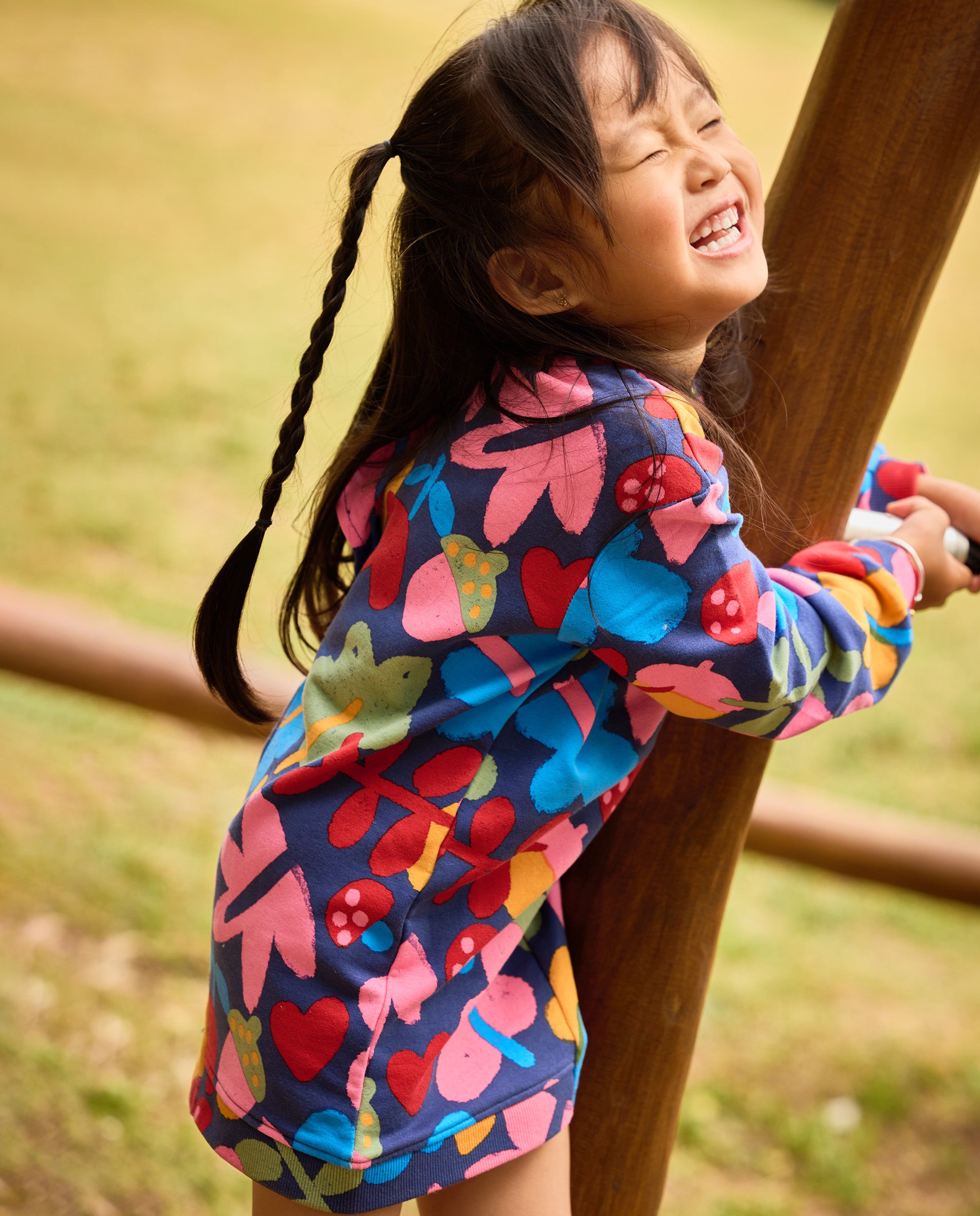 TucTuc Vestiti vestito bambina multicolor felpa floreale