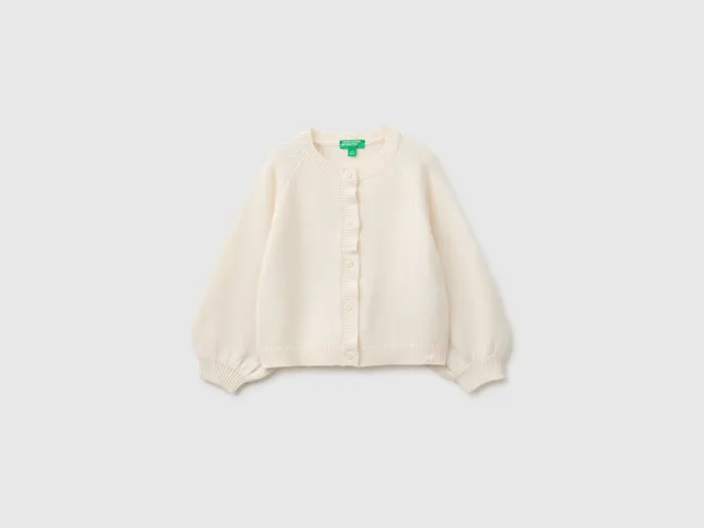 United Colors of Benetton Cardigan Bambino Lana Viscosa Bottoni
