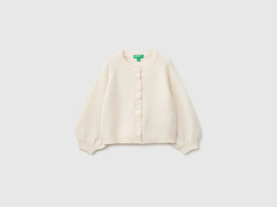 United Colors of Benetton Cardigan Bambino Lana Viscosa Bottoni