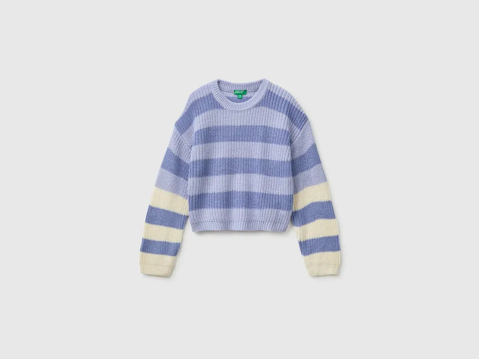 United Colors of Benetton Maglione Rig Dalia Girocollo Bicolore Righe