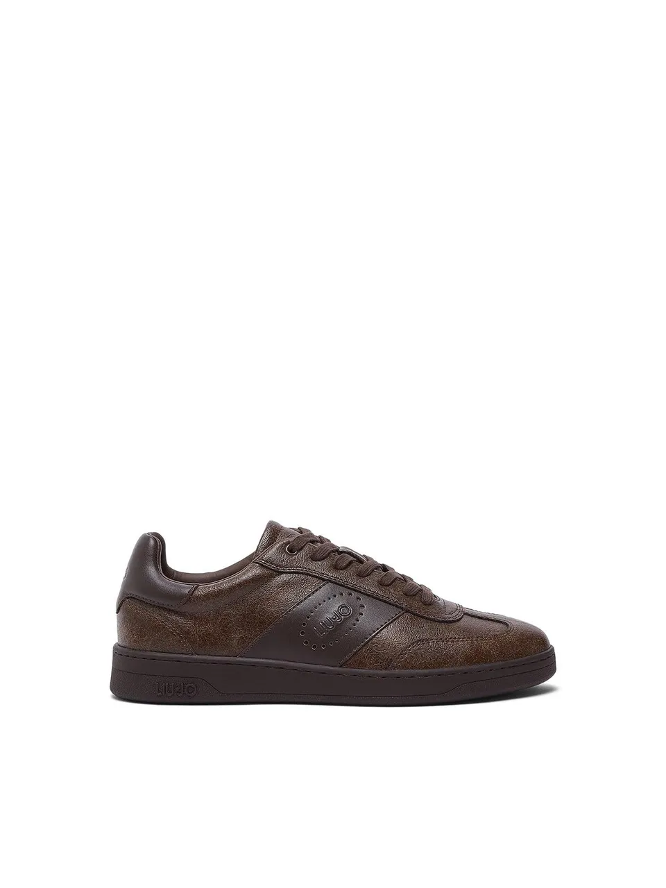 Liu Jo Sneakers uomo pelle crackle testa di moro 3 cm