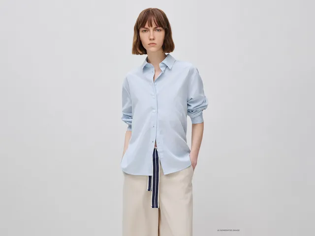 United Colors of Benetton Striped shirt camicia righe ricamo