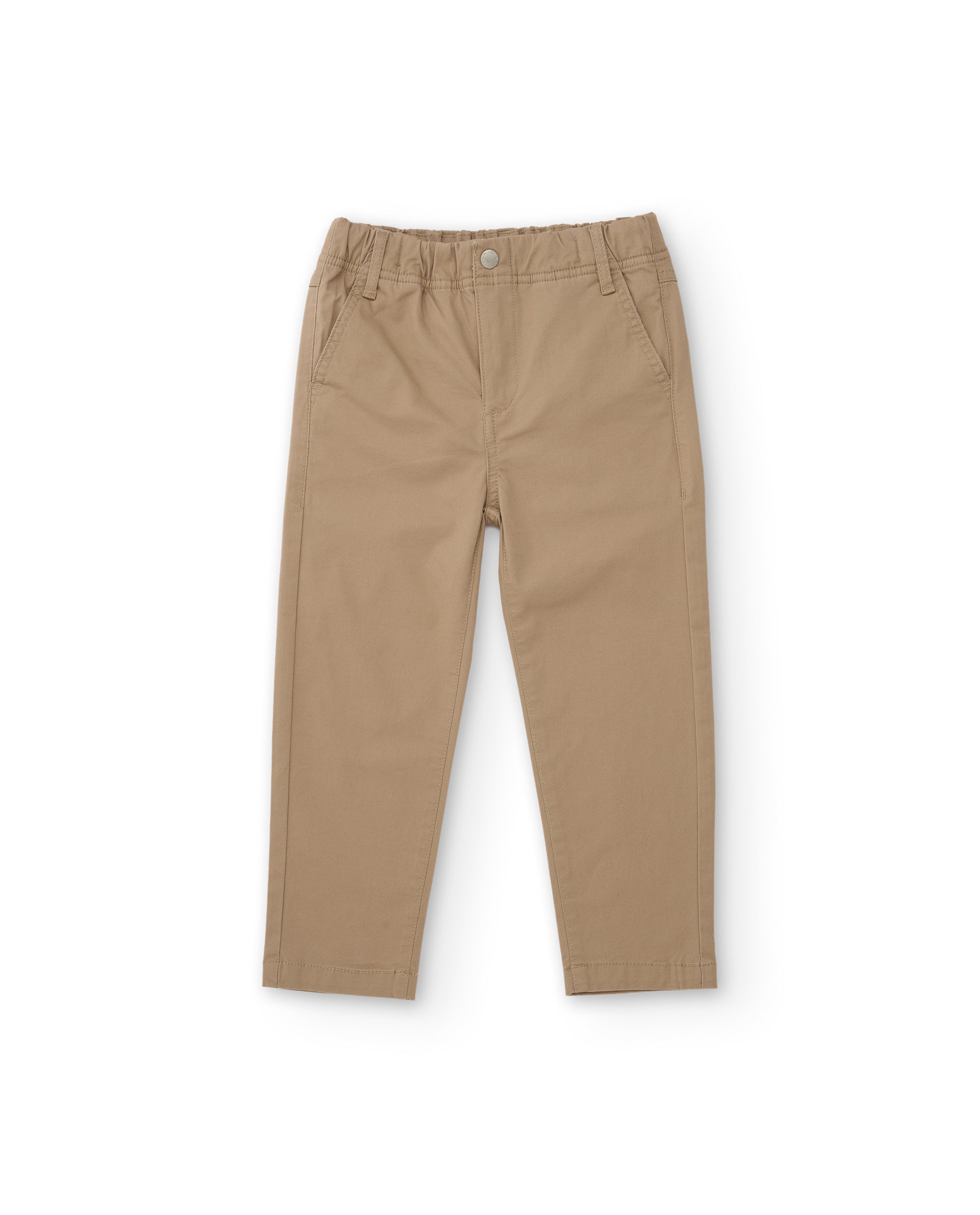 TucTuc Pantaloni chino bambino cotone beige vita elastica