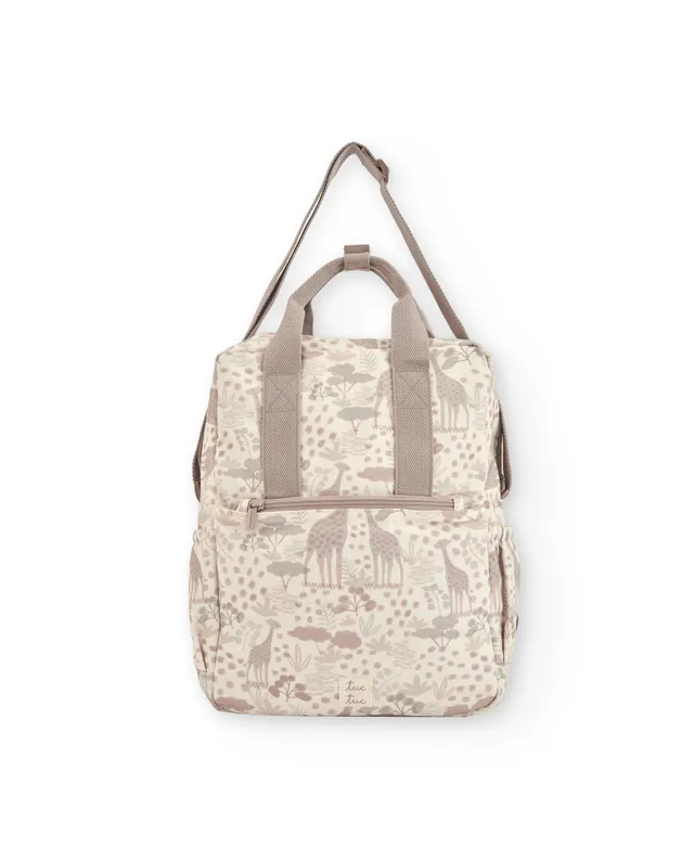 TucTuc Accessori zaino passeggio beige stampa giraffe