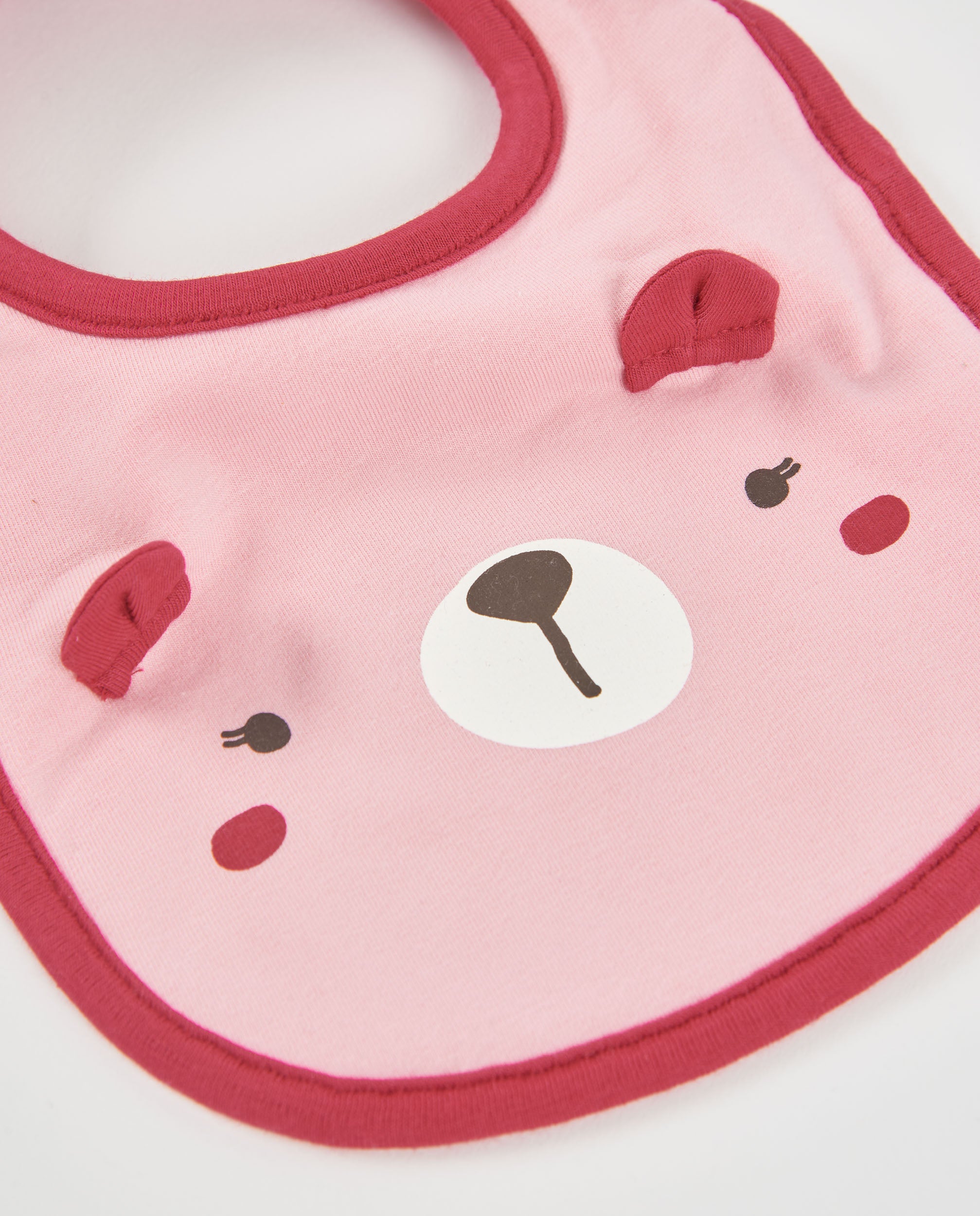 TucTuc Accessori Set 2 Bavaglini Rosa Cotone Orsetto