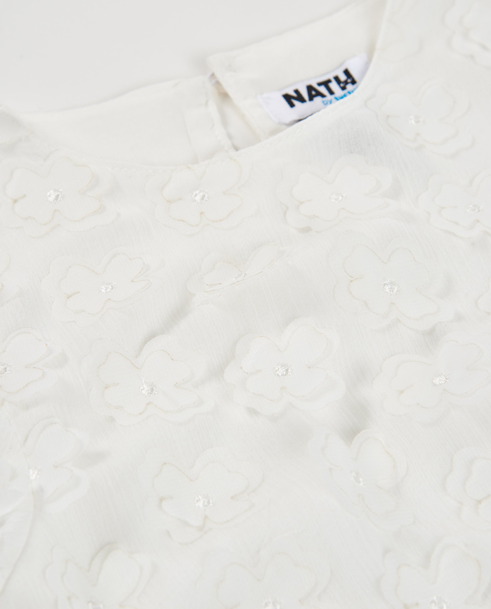 TucTuc Camicette Blusa Bambina Bianca con Fiori