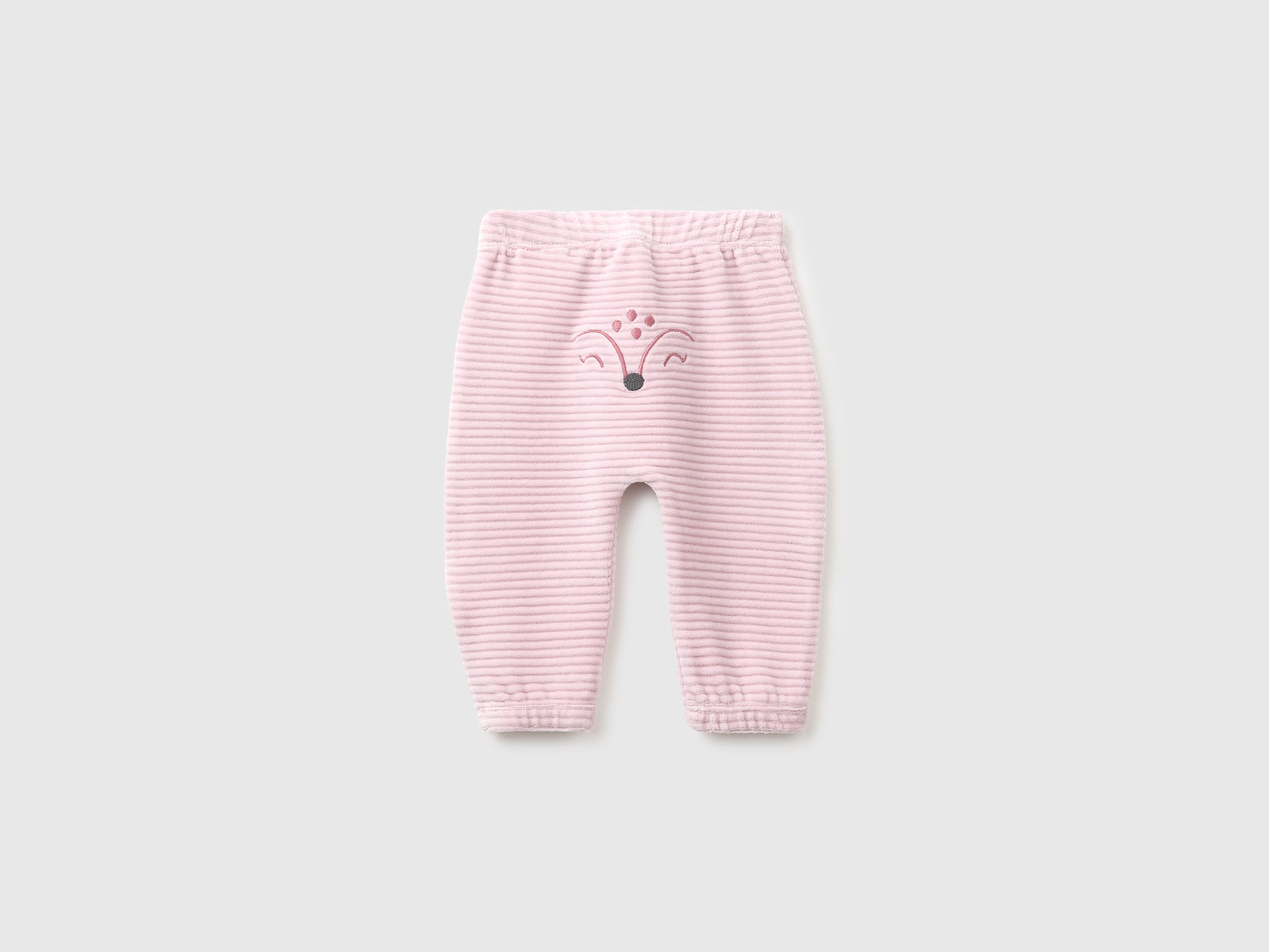 United Colors of Benetton pantaloni ciniglia 68 ricamo cotone coste