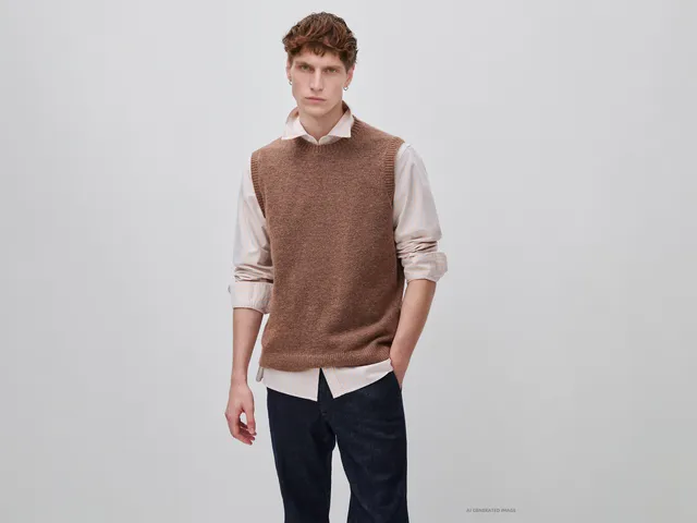 United Colors of Benetton Sweaters gilet lana alpaca girocollo taglia S