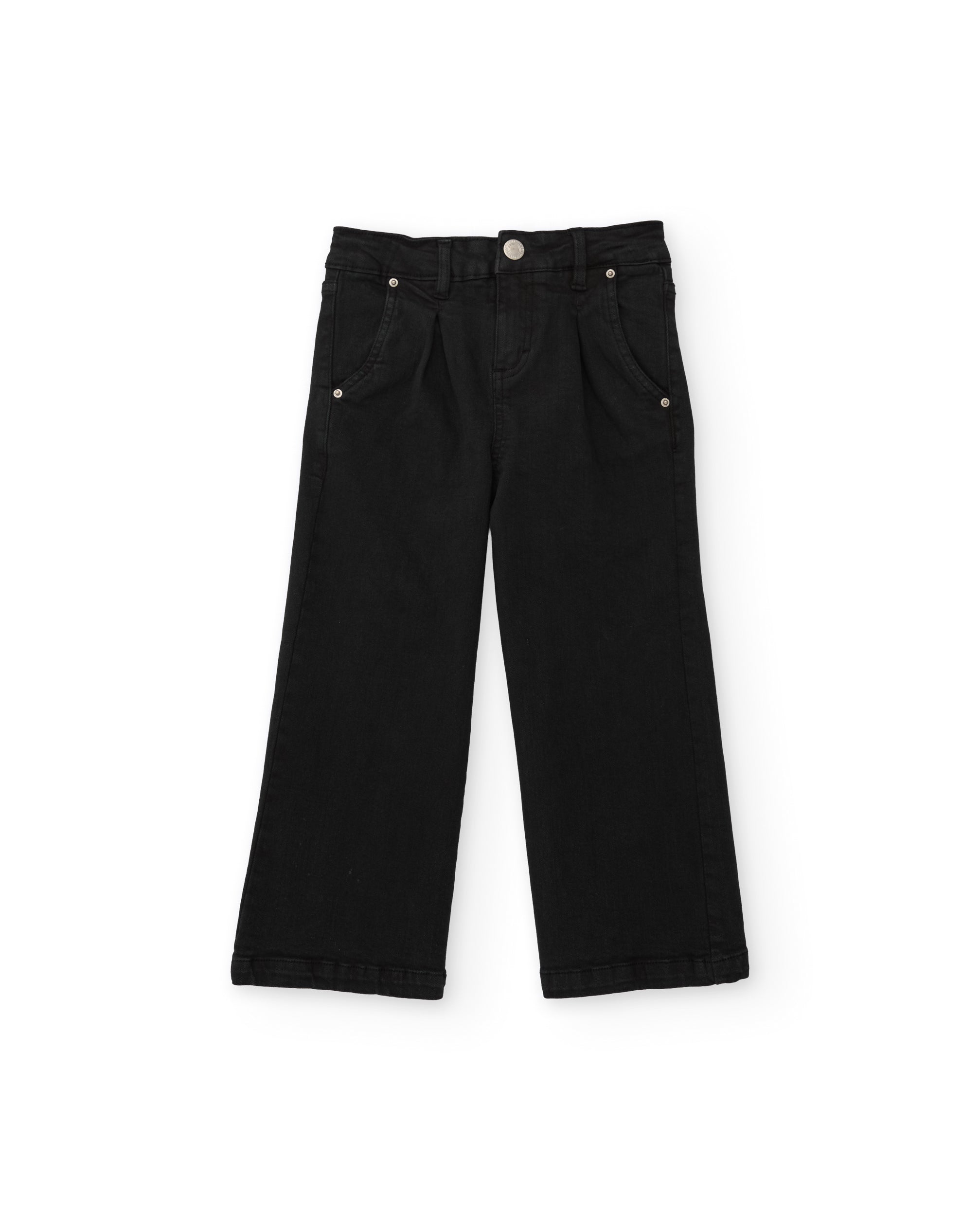 TucTuc Pantaloni pantalone bambina twill nero gamba larga