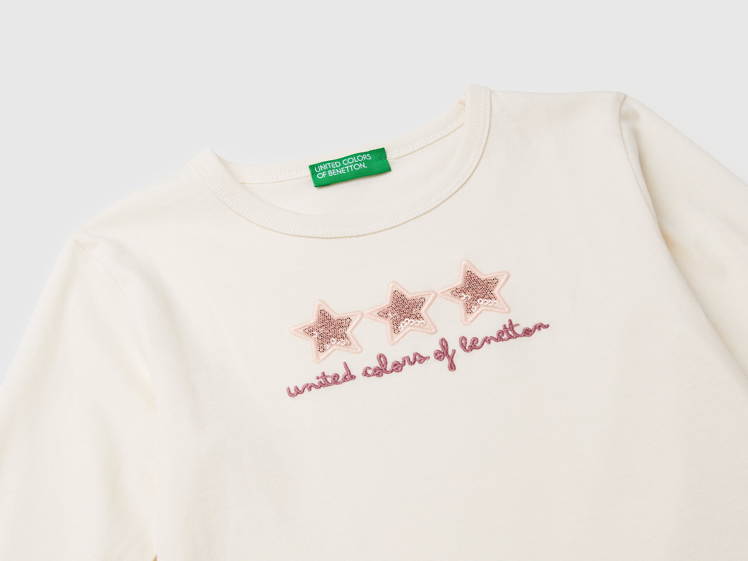 United Colors of Benetton T-Shirt Stampa Paillettes 104
