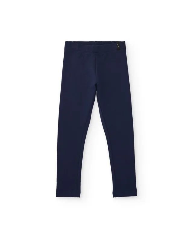 TucTuc Leggings legging bambina felpa blu marino