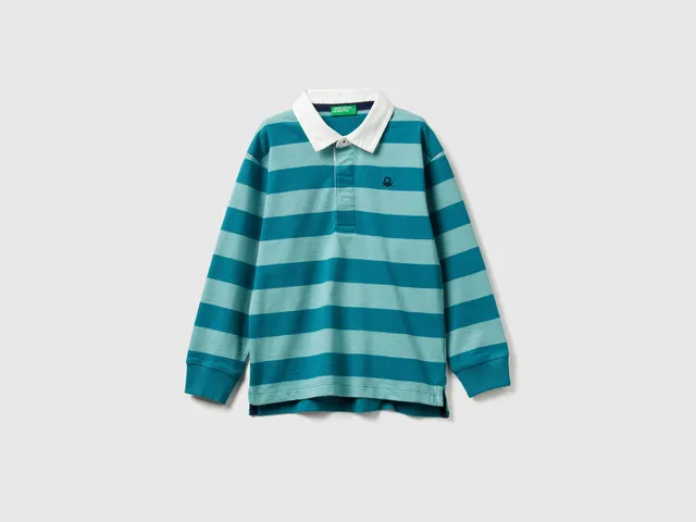 United Colors of Benetton Polo Rugby Righe Cotone Bio Bimbo