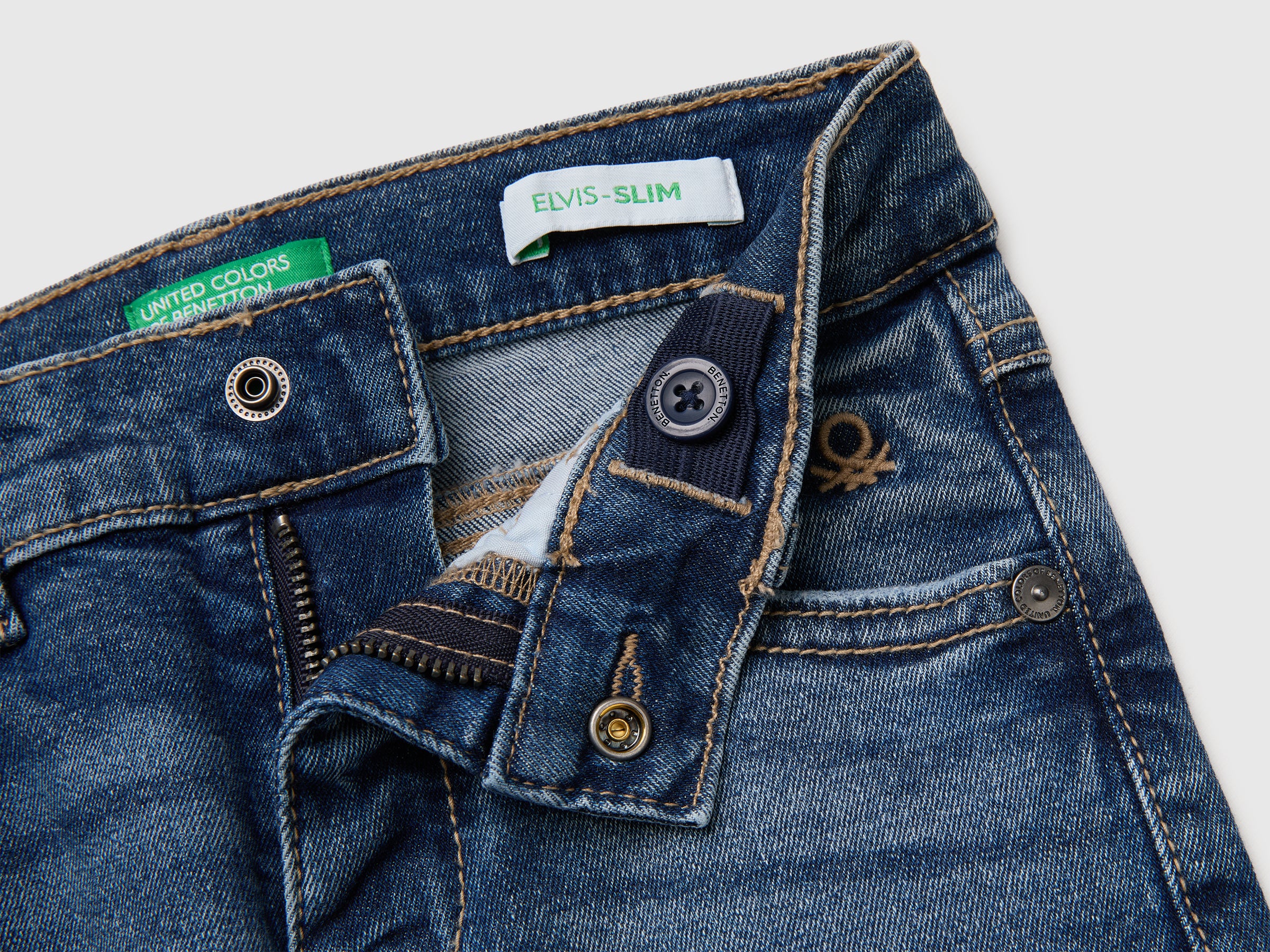 United Colors of Benetton Jeans slim jeans denim elasticizzato bimbo