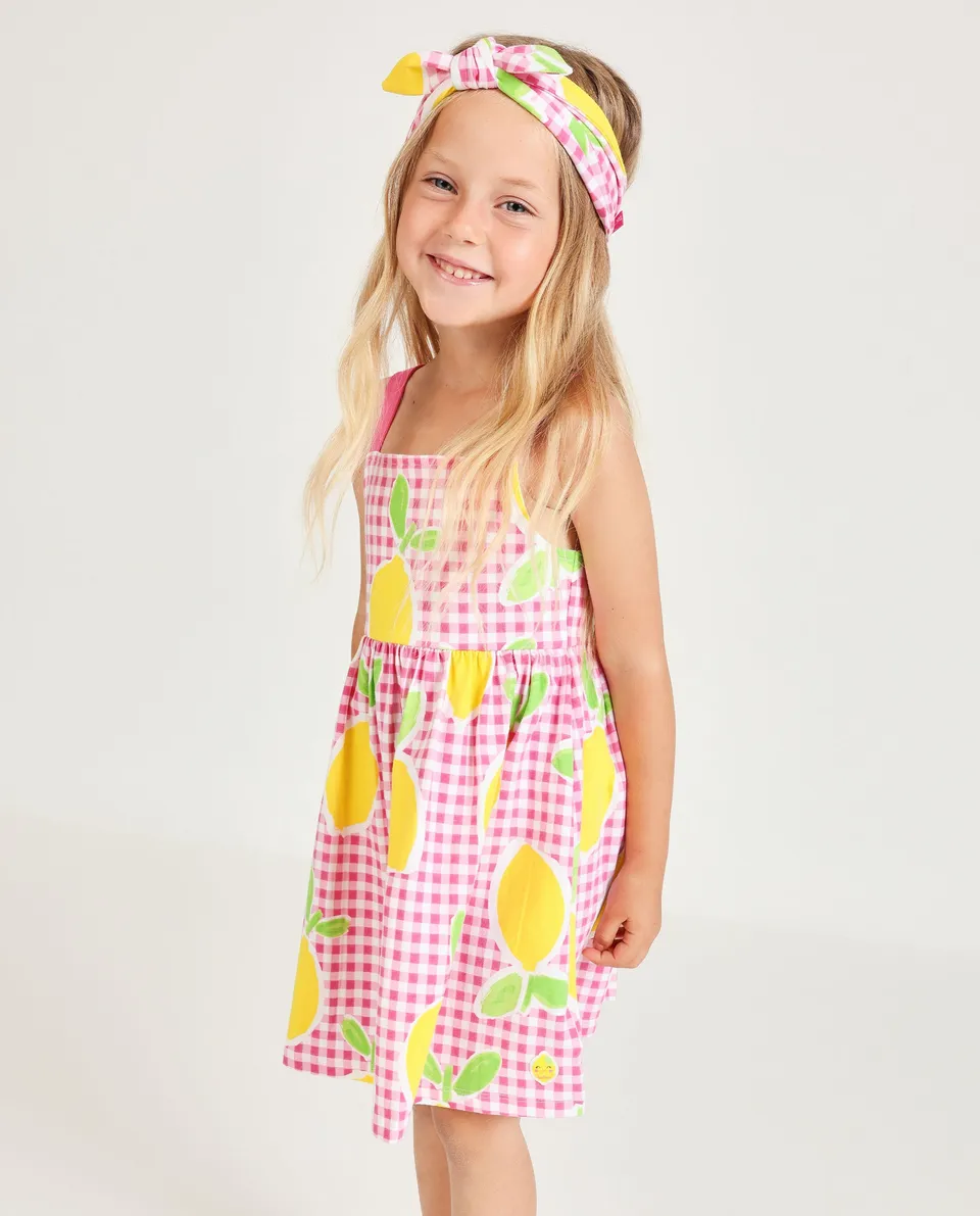 TucTuc Vestiti Vestito Bambina Rosa Limoni