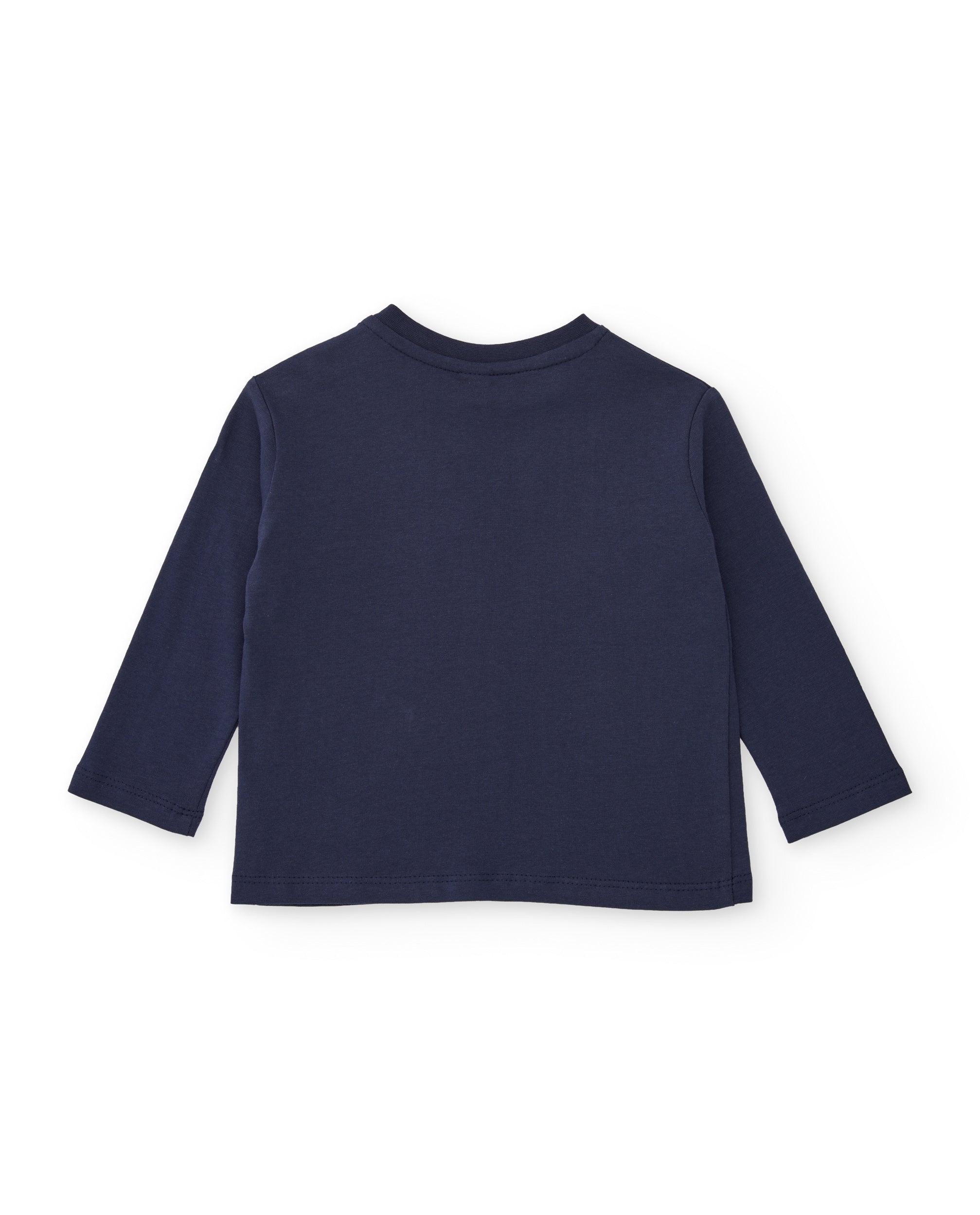 TucTuc Magliette Maglia Bimbo Blu Manica Lunga Cotone